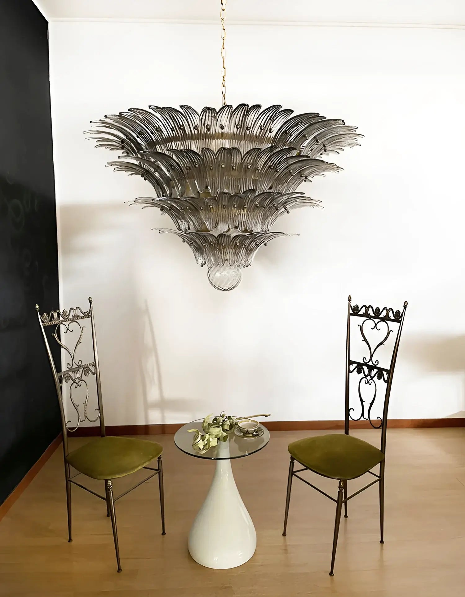 Palmette Murano Smoked Glass Chandelier product image