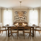 Palmette Murano Smoked Glass Chandelier detail view