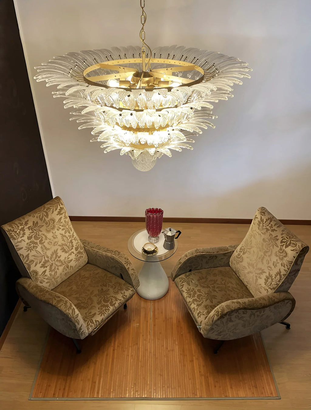 Murano Palmette Transparent Chandelier product image