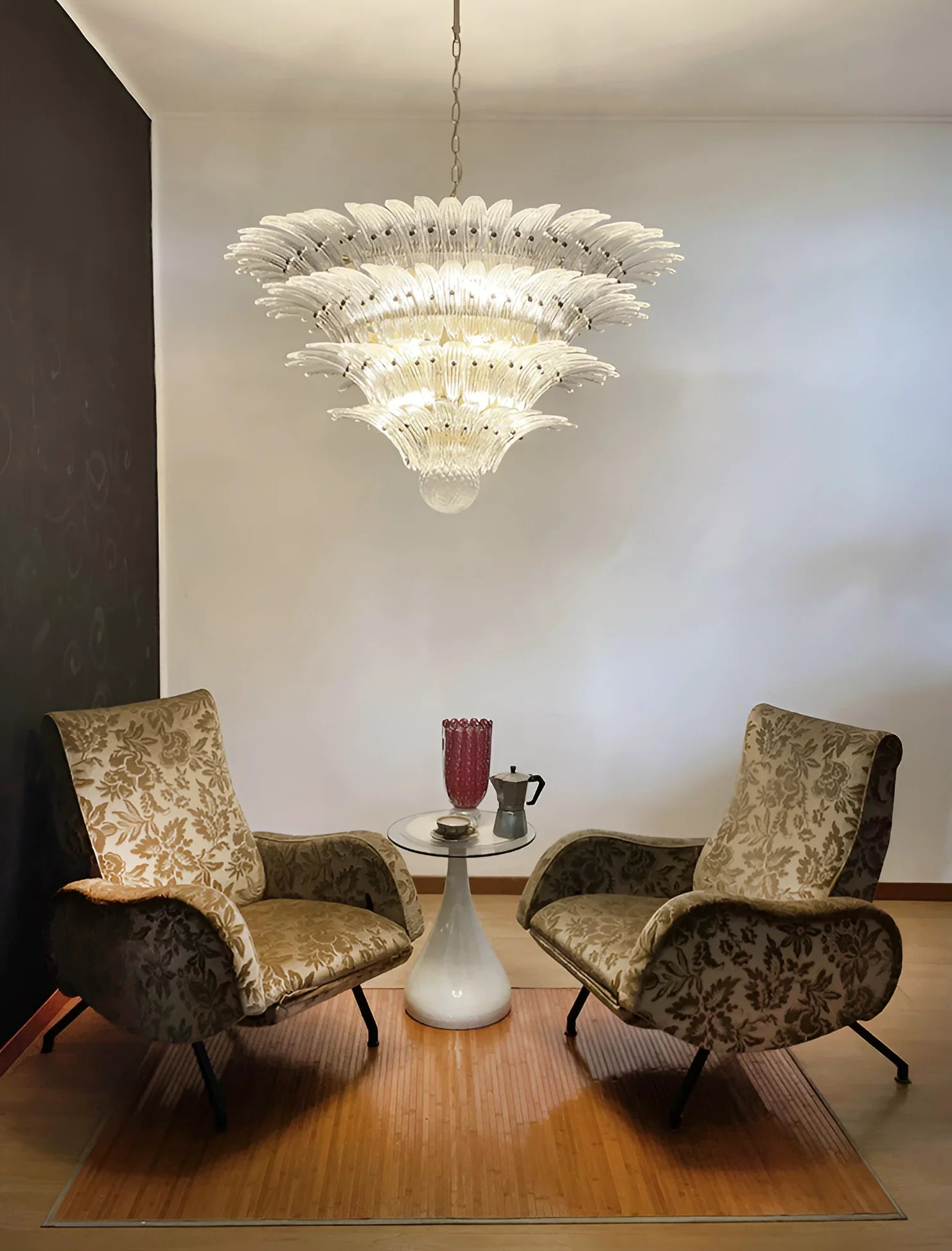 Murano Palmette Transparent Chandelier product image