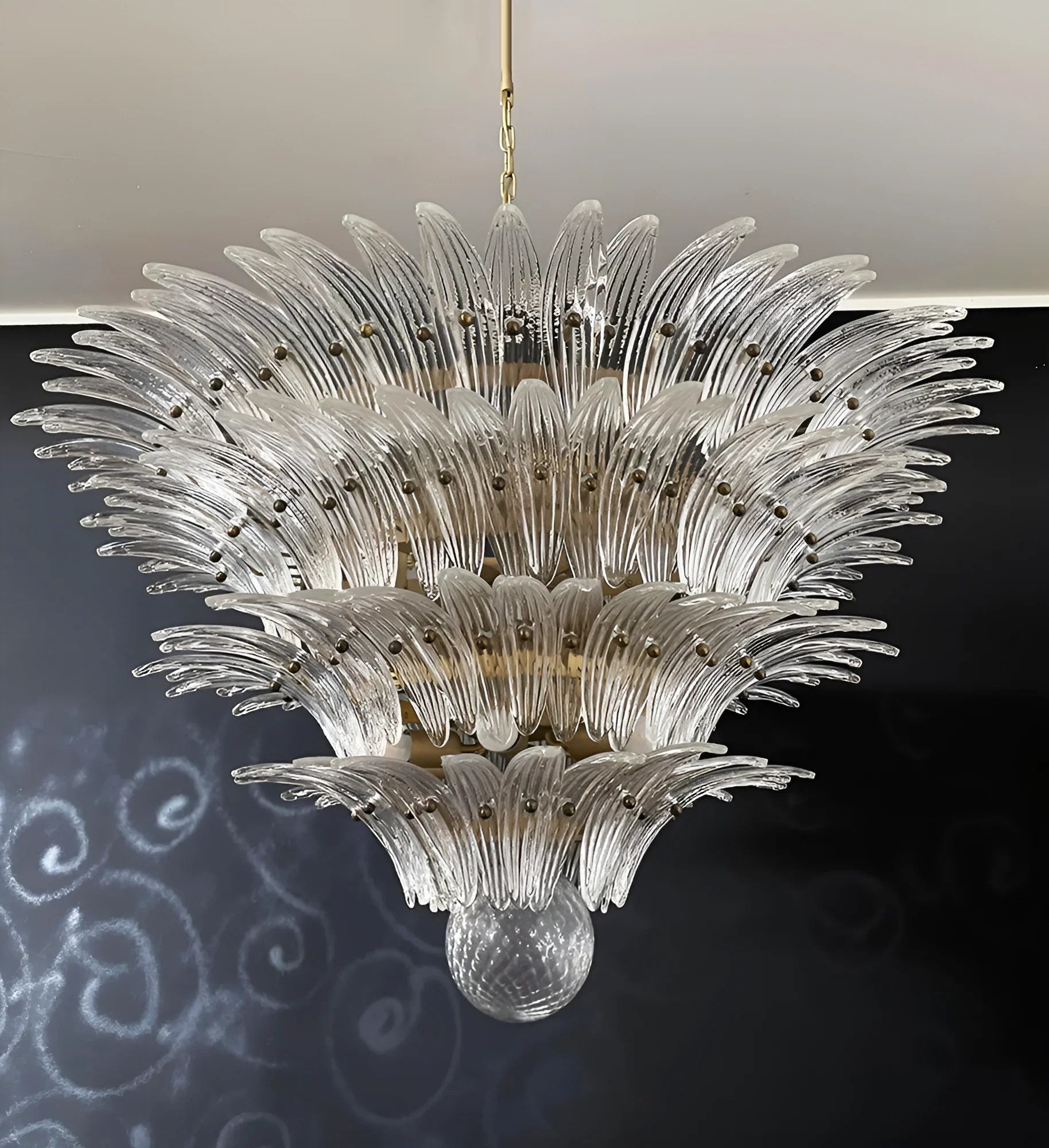 Murano Palmette Transparent Chandelier product image