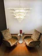 Murano Palmette Transparent Chandelier additional product view