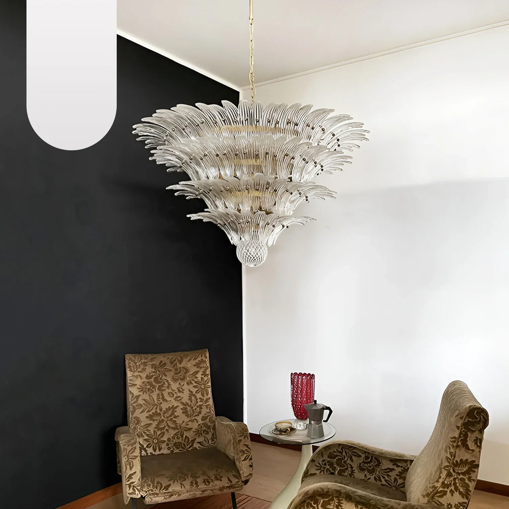 Murano Palmette Transparent Chandelier product image