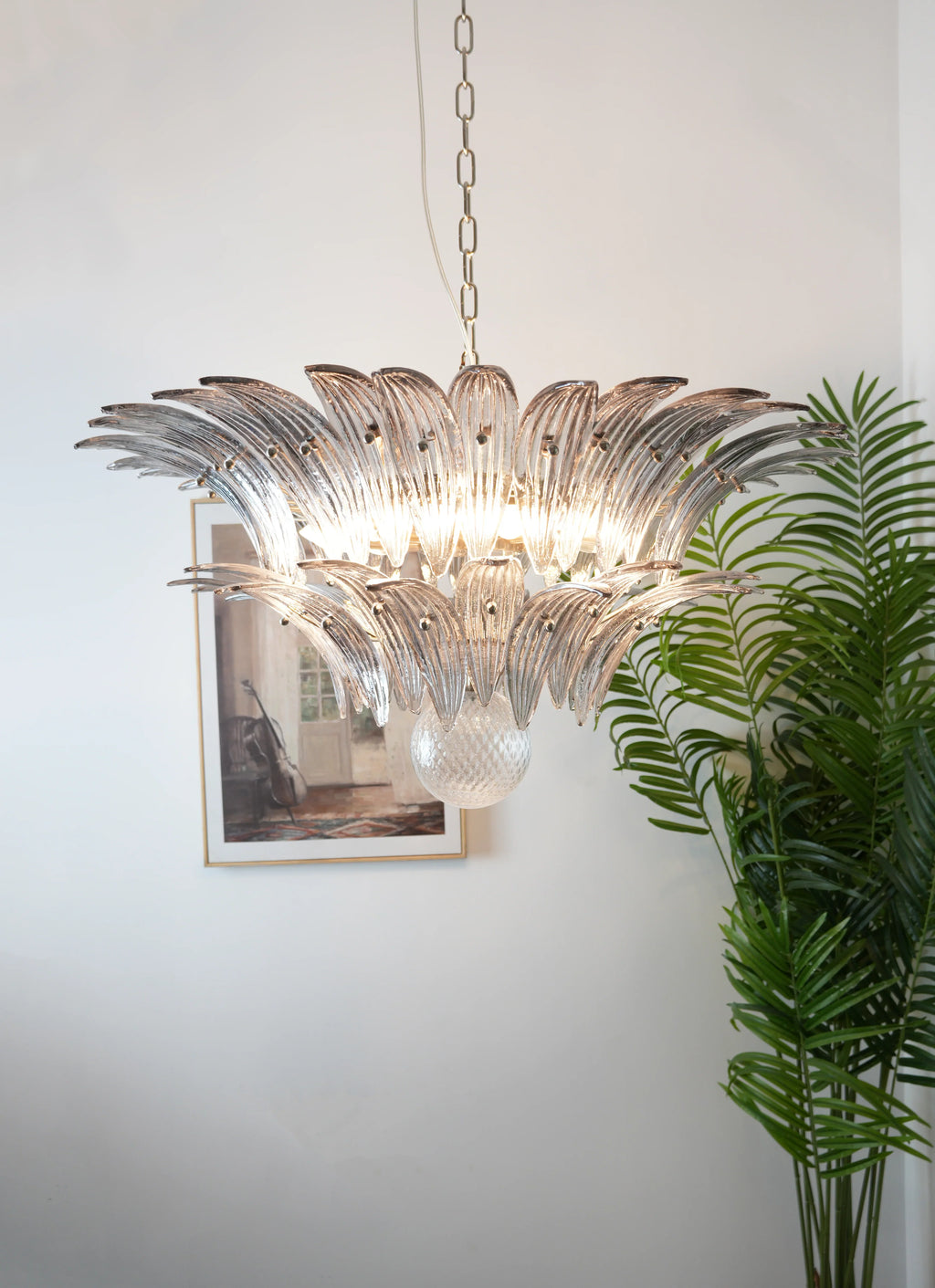 Murano Palmette Smoked Chandelier product image