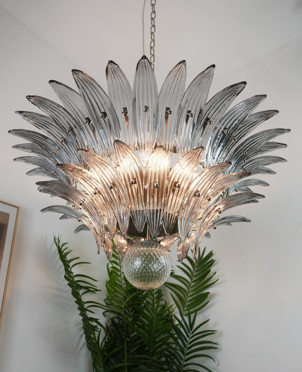 Murano Palmette Smoked Chandelier product image