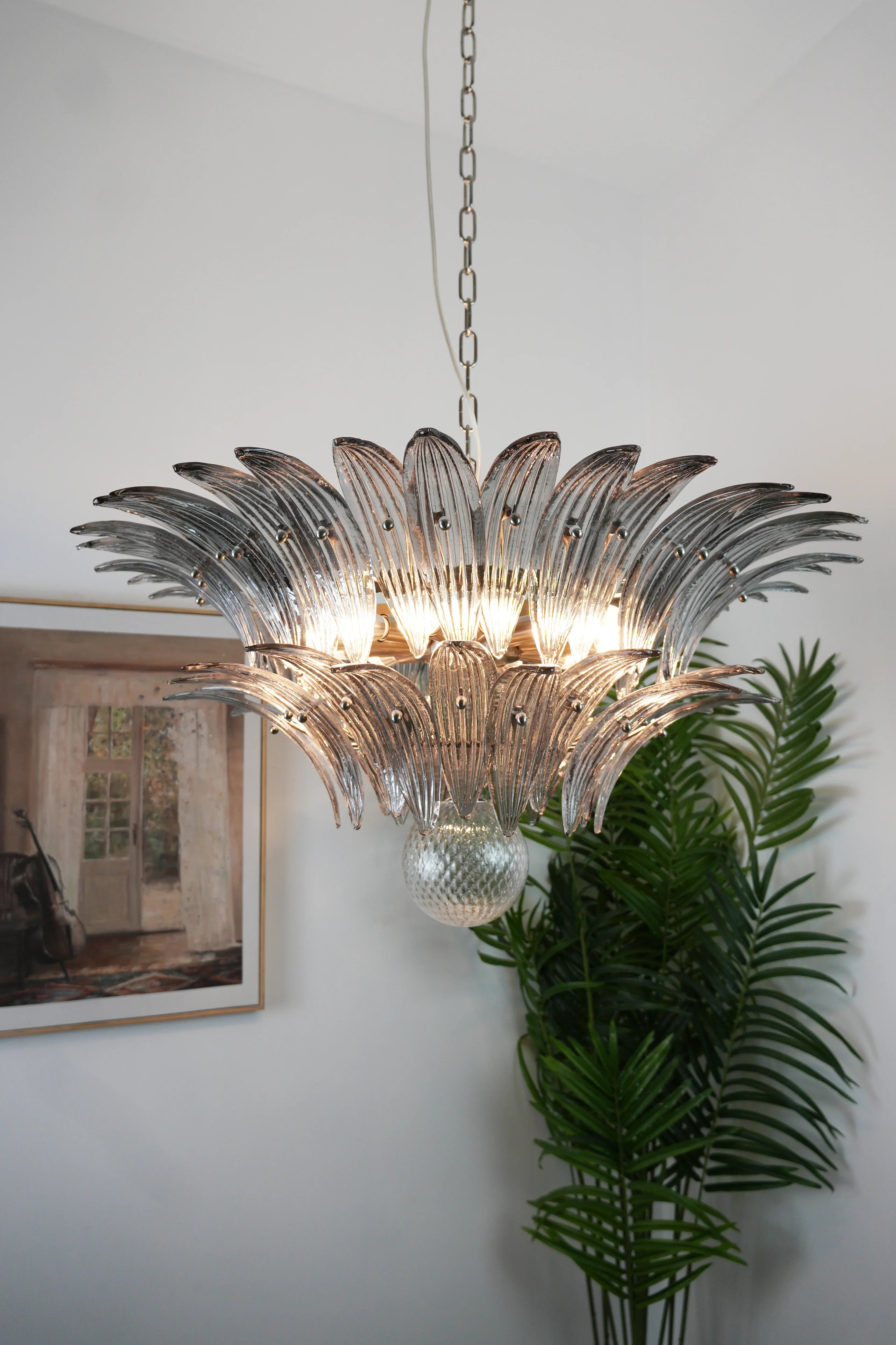 Murano Palmette Smoked Chandelier product image