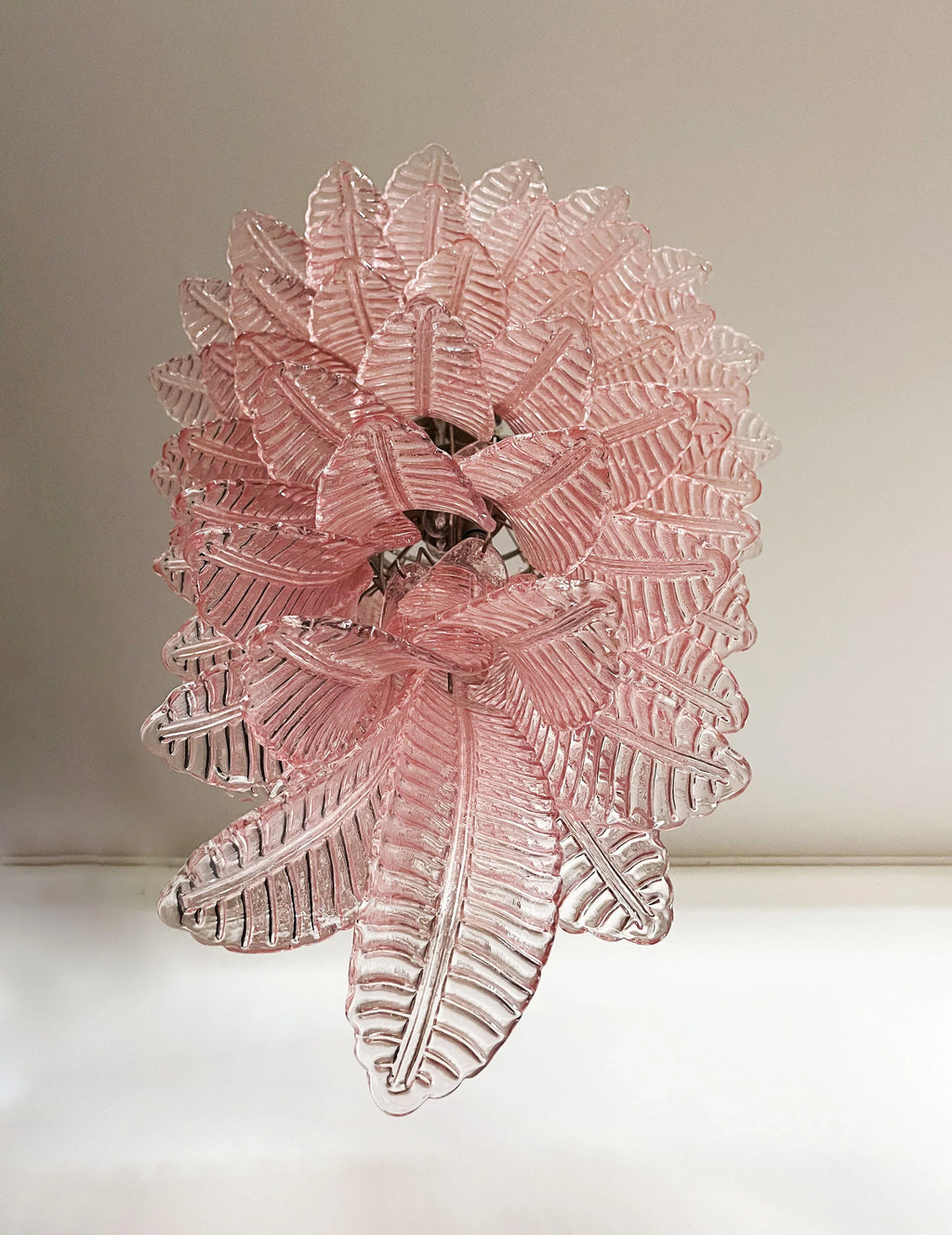 Murano Pink Felch Spiral Chandelier product image