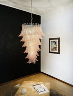 Murano Pink Felch Spiral Chandelier product image