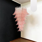 Murano Pink Felch Spiral Chandelier product image