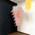 Murano Pink Felch Spiral Chandelier product image