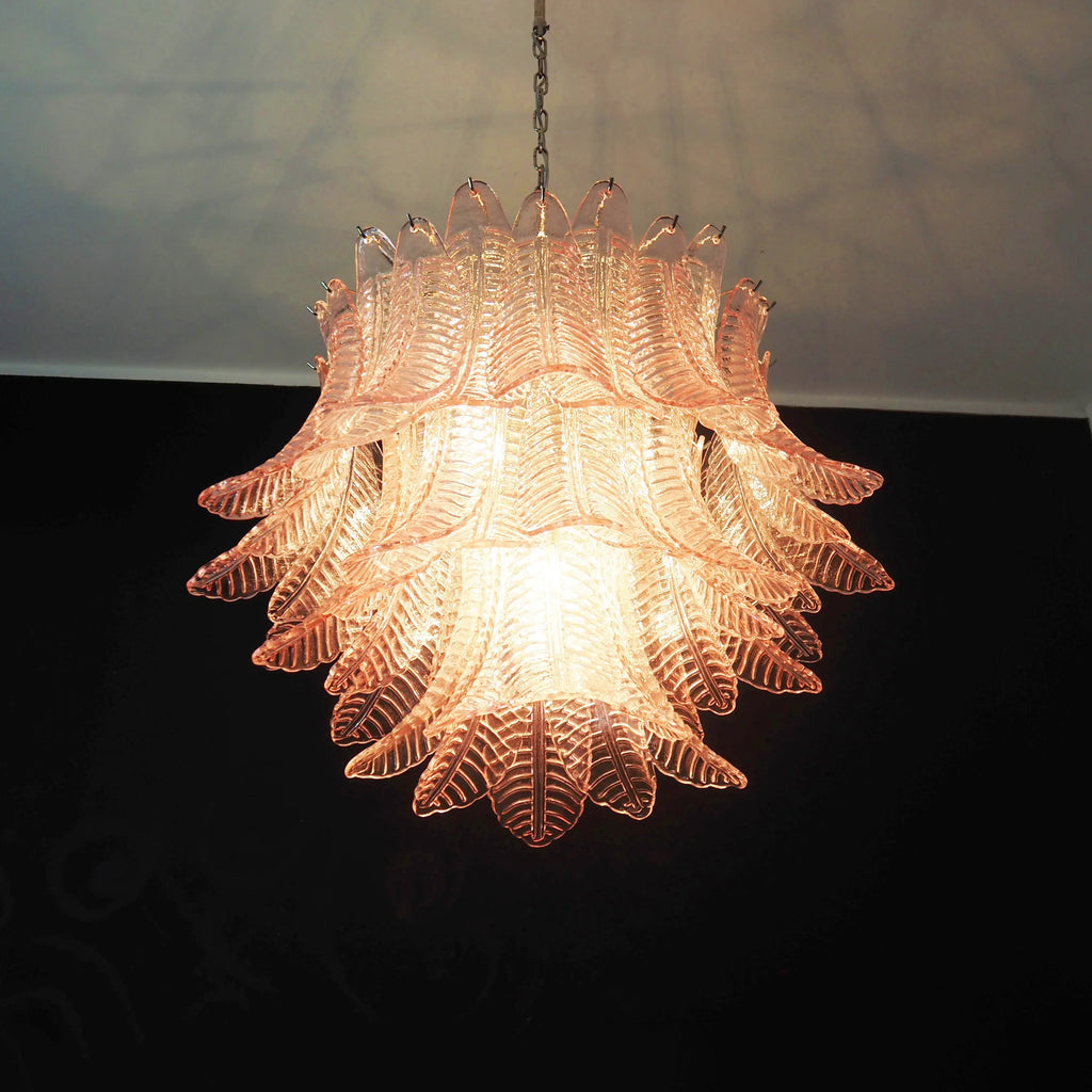 Murano Pink Ferns Glass Chandelier product image