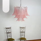 Murano Pink Ferns Glass Chandelier product image