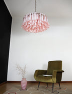 Murano Pink Glass Petal Chandelier product image