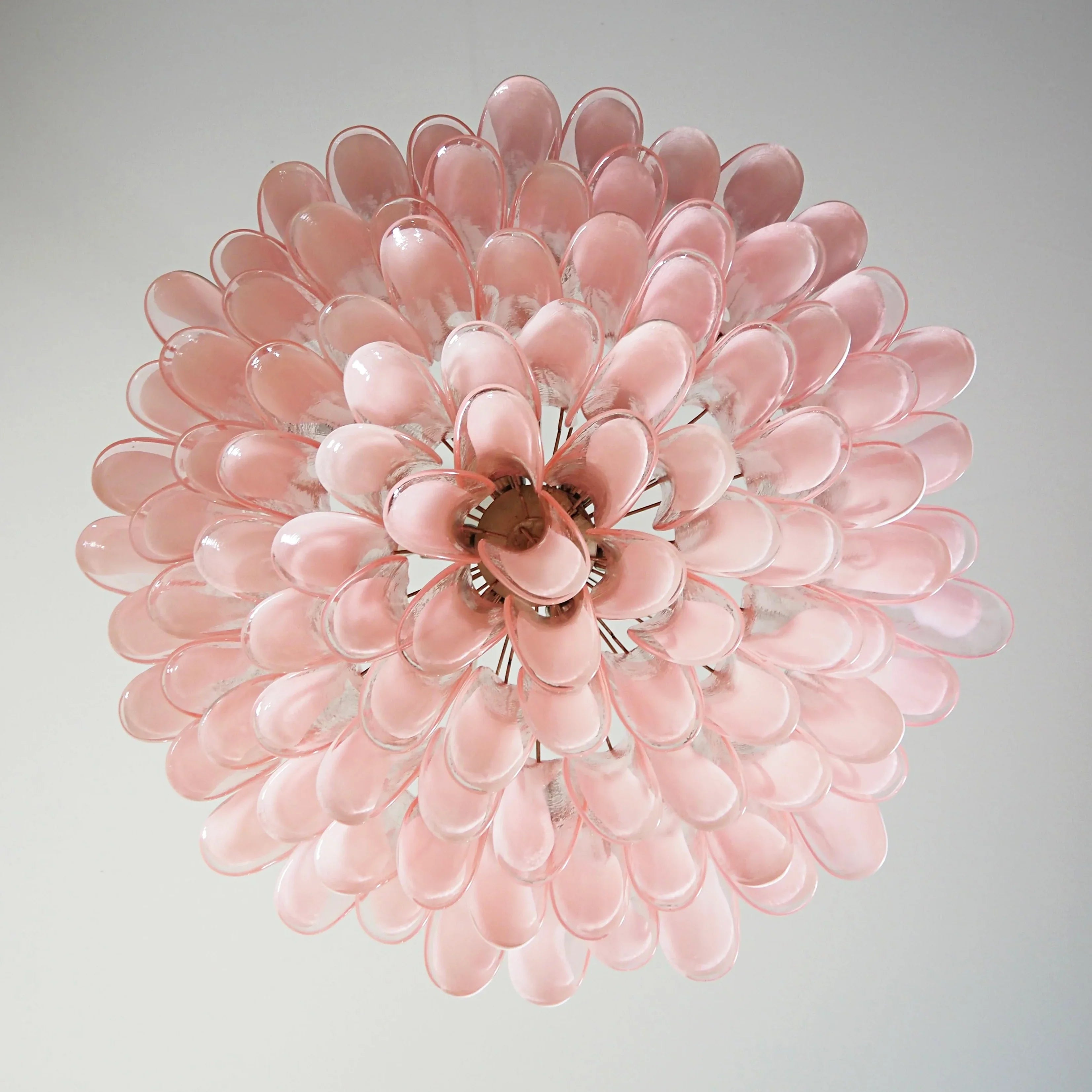 Murano Pink Glass Petal Chandelier product image