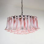 Murano Pink Glass Petal Chandelier product image