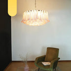 Murano Pink Glass Petal Chandelier product image