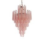 Murano Pink Petals Glass Chandelier by Bling Lighting Studio