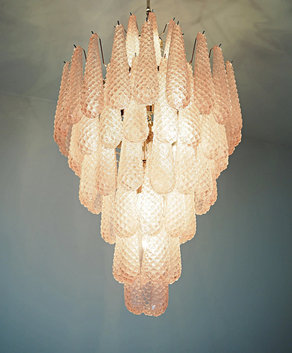 Murano Pink Petals Glass Chandelier product image