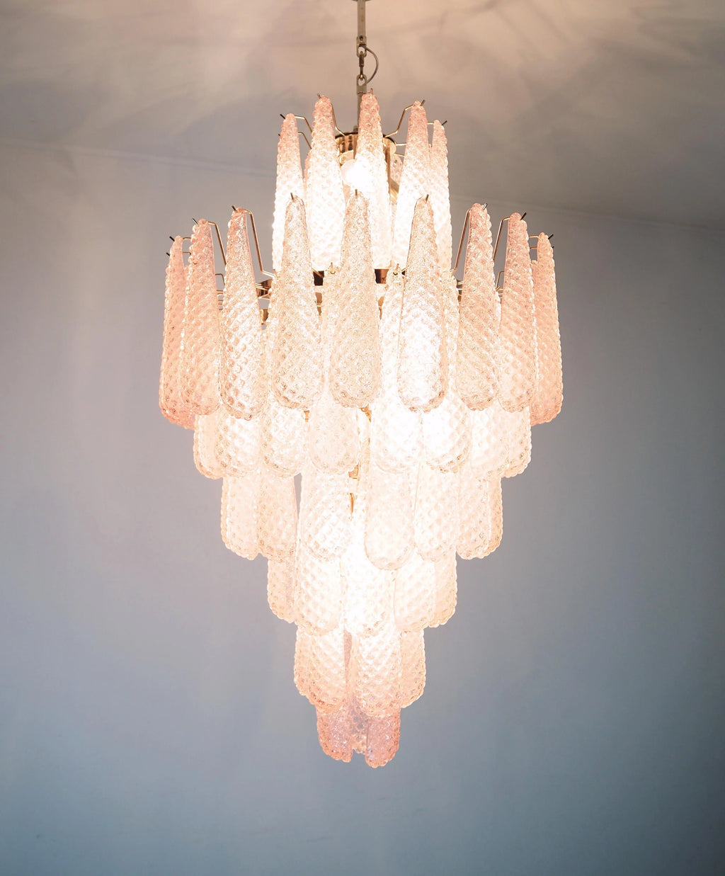 Murano Pink Petals Glass Chandelier product image