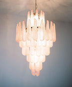 Murano Pink Petals Glass Chandelier product image