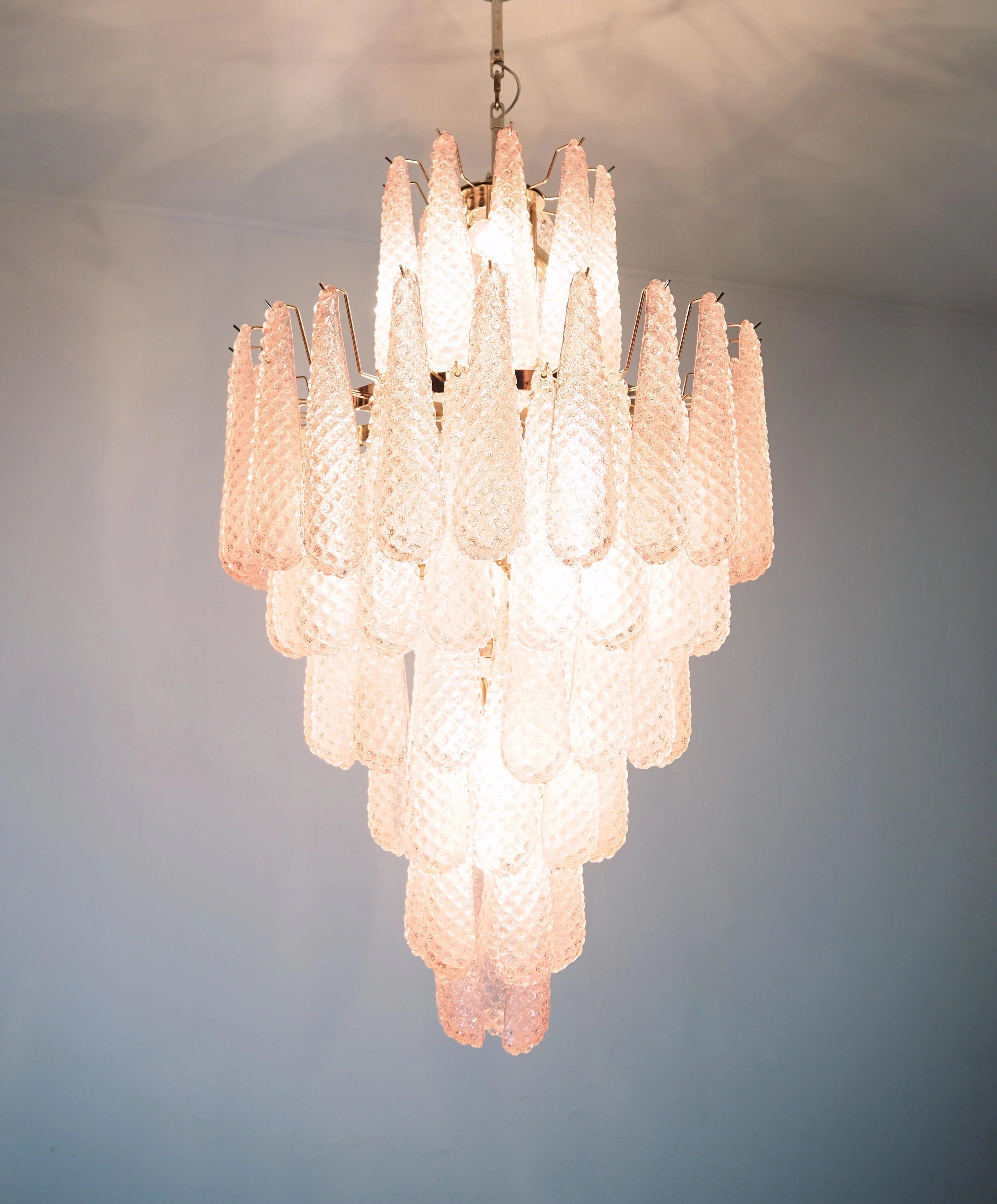 Murano Pink Petals Glass Chandelier product image