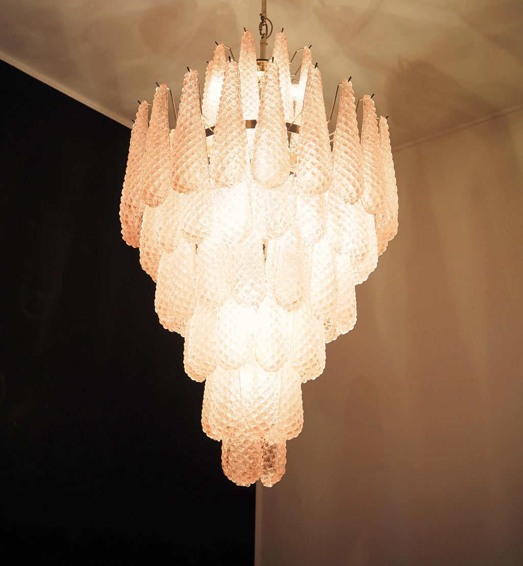 Murano Pink Petals Glass Chandelier product image