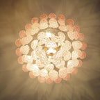 Murano Pink Petals Glass Chandelier product image