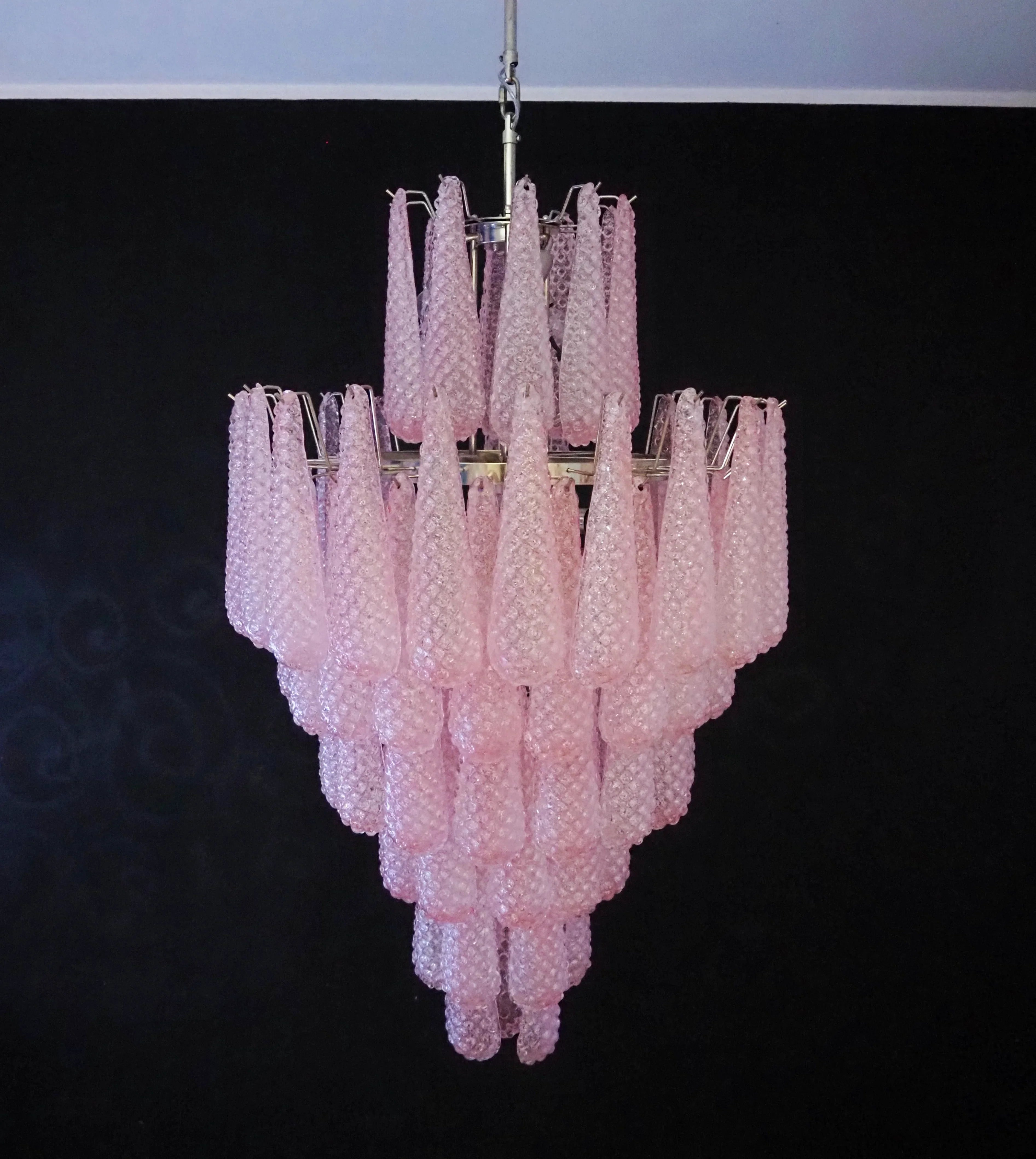 Murano Pink Petals Glass Chandelier product image
