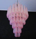 Murano Pink Petals Glass Chandelier product image