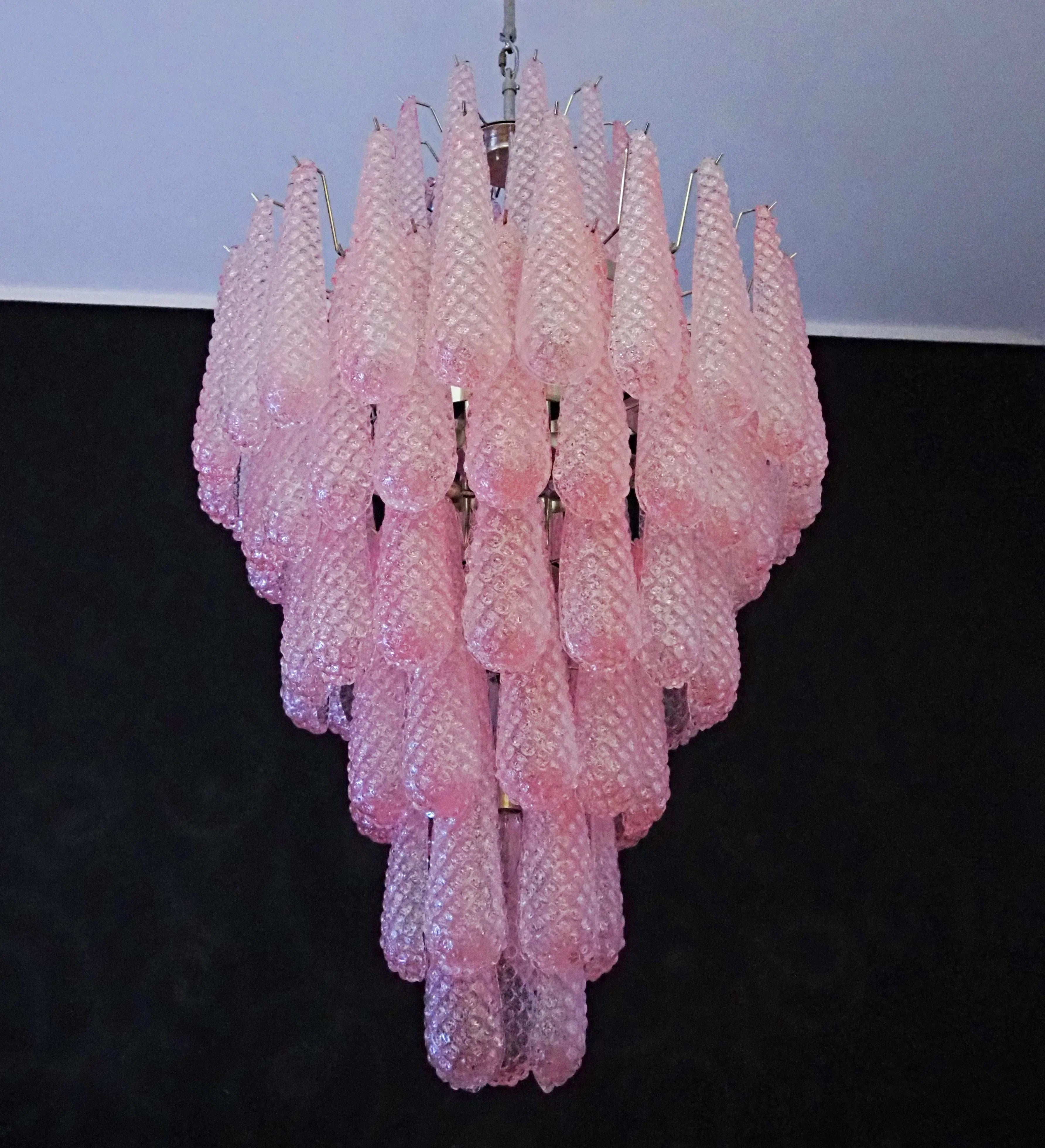 Murano Pink Petals Glass Chandelier product image