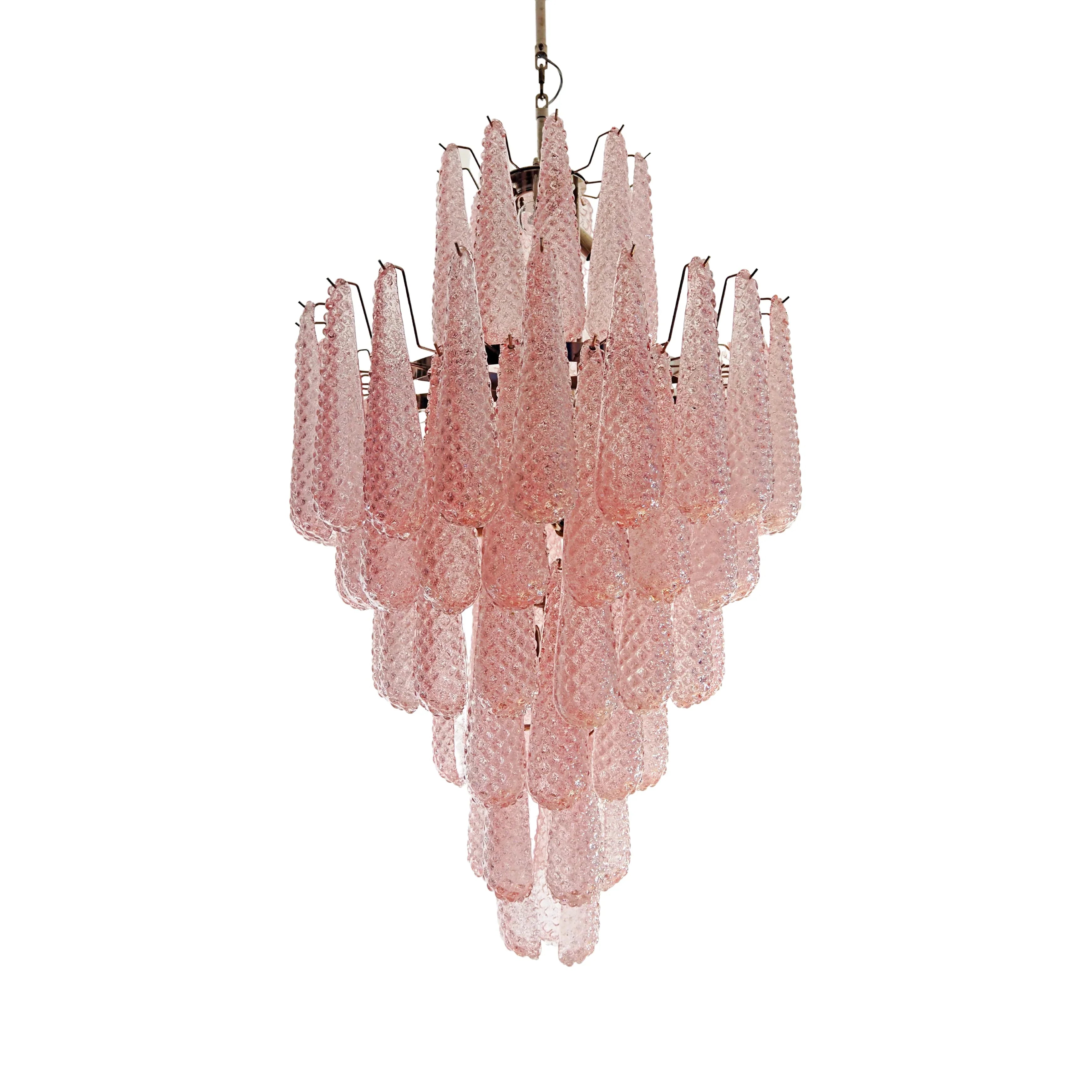 Murano Pink Petals Glass Chandelier product image