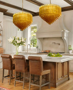 Murano Prisms Amber Chandelier additional product view