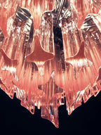 Murano Quadriedri Prisms Pink Chandelier product image