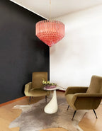 Murano Quadriedri Prisms Pink Chandelier additional product view