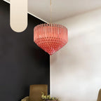 Murano Quadriedri Prisms Pink Chandelier product image