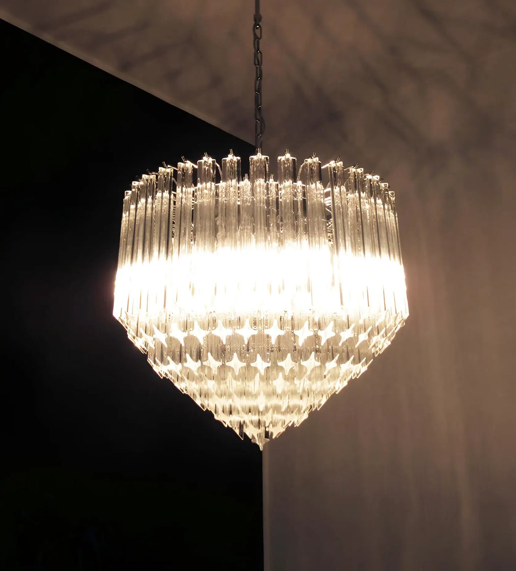 Murano Quadriedri Prisms Transparent Chandelier product image