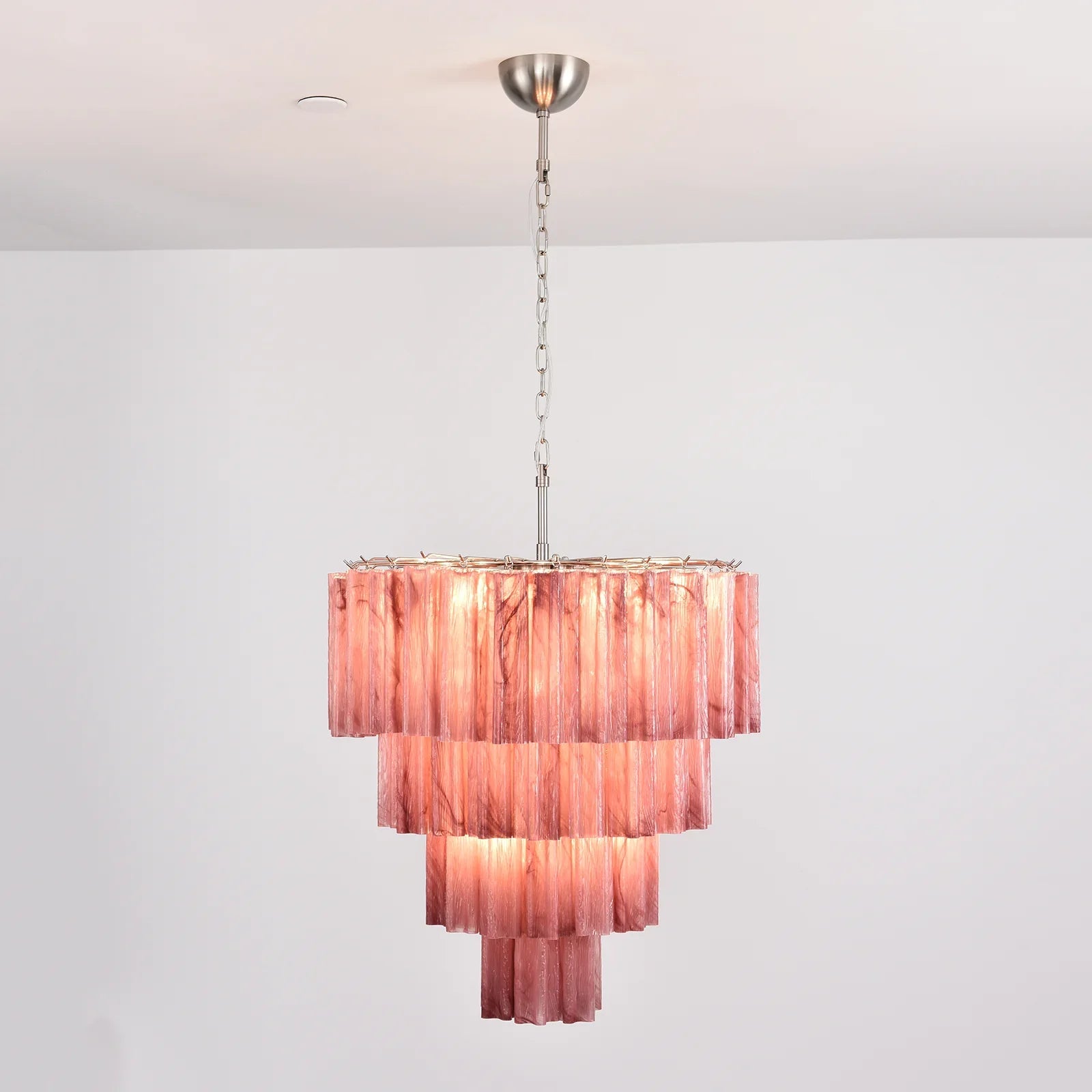 Murano Red Glass Tubes Chandelier product image