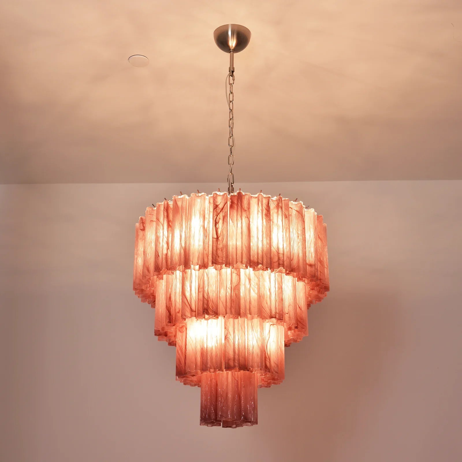 Murano Red Glass Tubes Chandelier product image