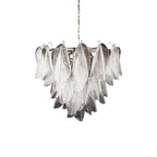 Murano Glass Leaves Transparent Chandelier by Bling Lighting Studio