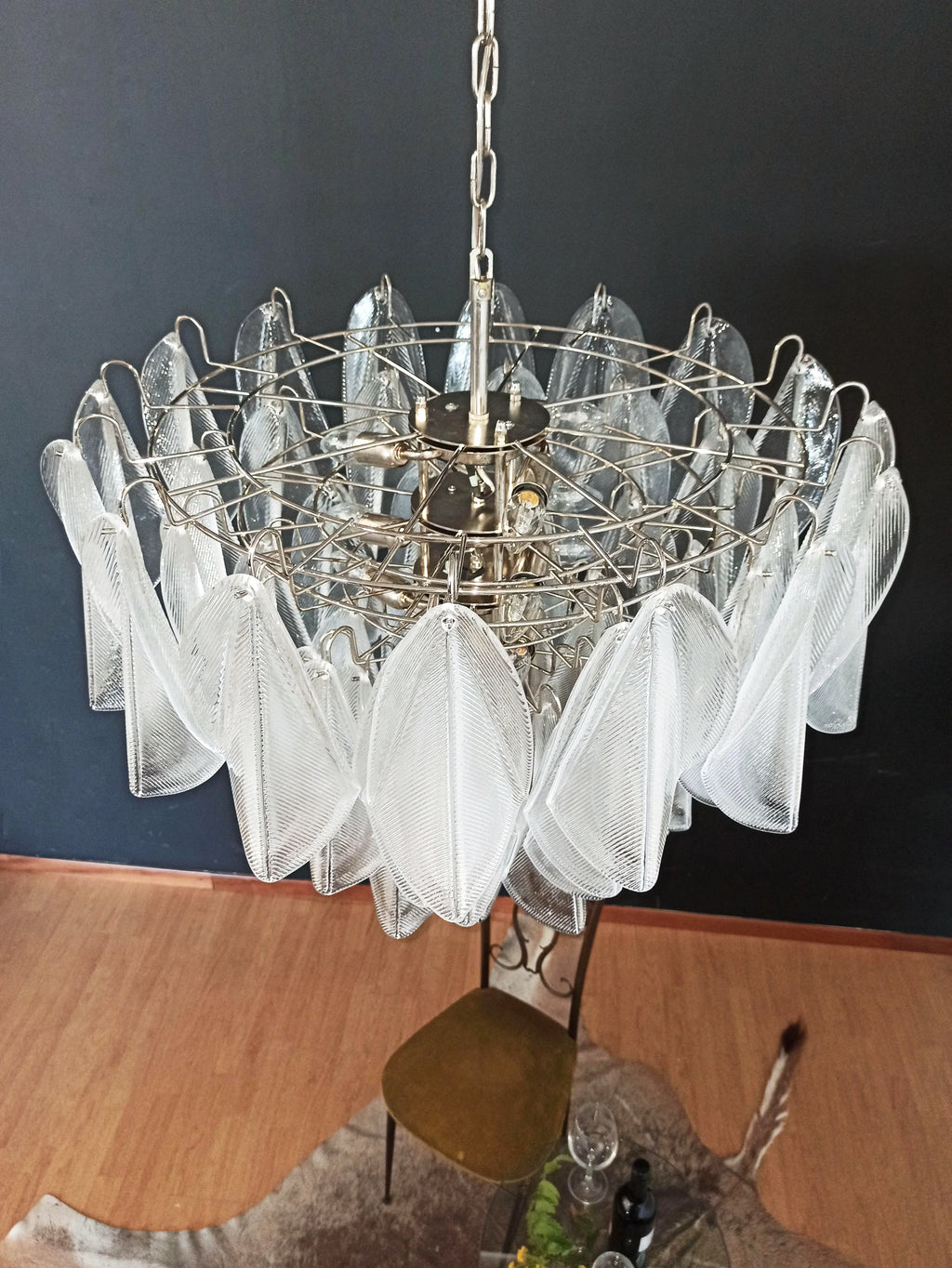 Murano Glass Leaves Transparent Chandelier product image
