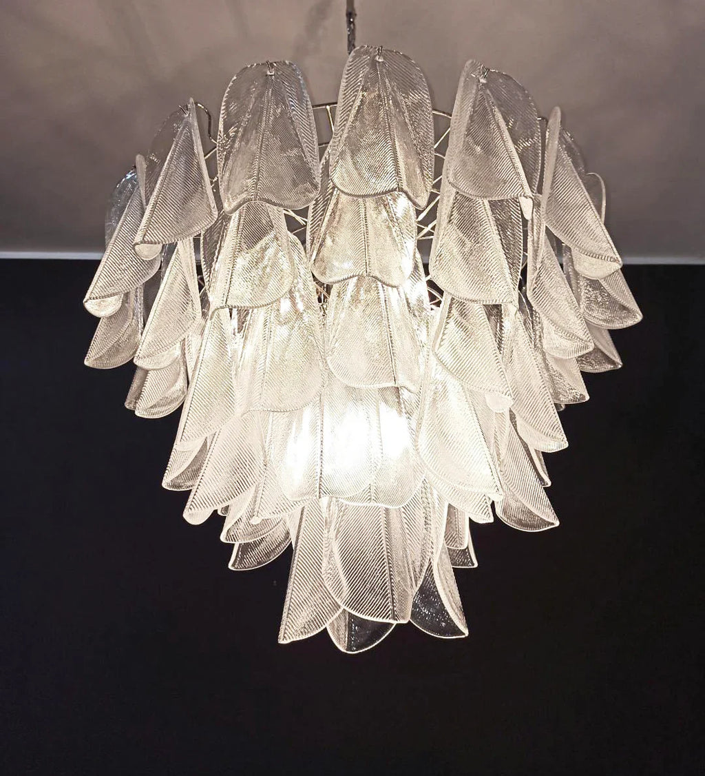 Murano Glass Leaves Transparent Chandelier product image