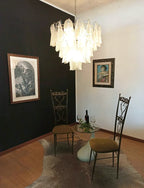 Murano Glass Leaves Transparent Chandelier additional product view