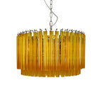 Murano Round Prisms Amber Chandelier by Bling Lighting Studio