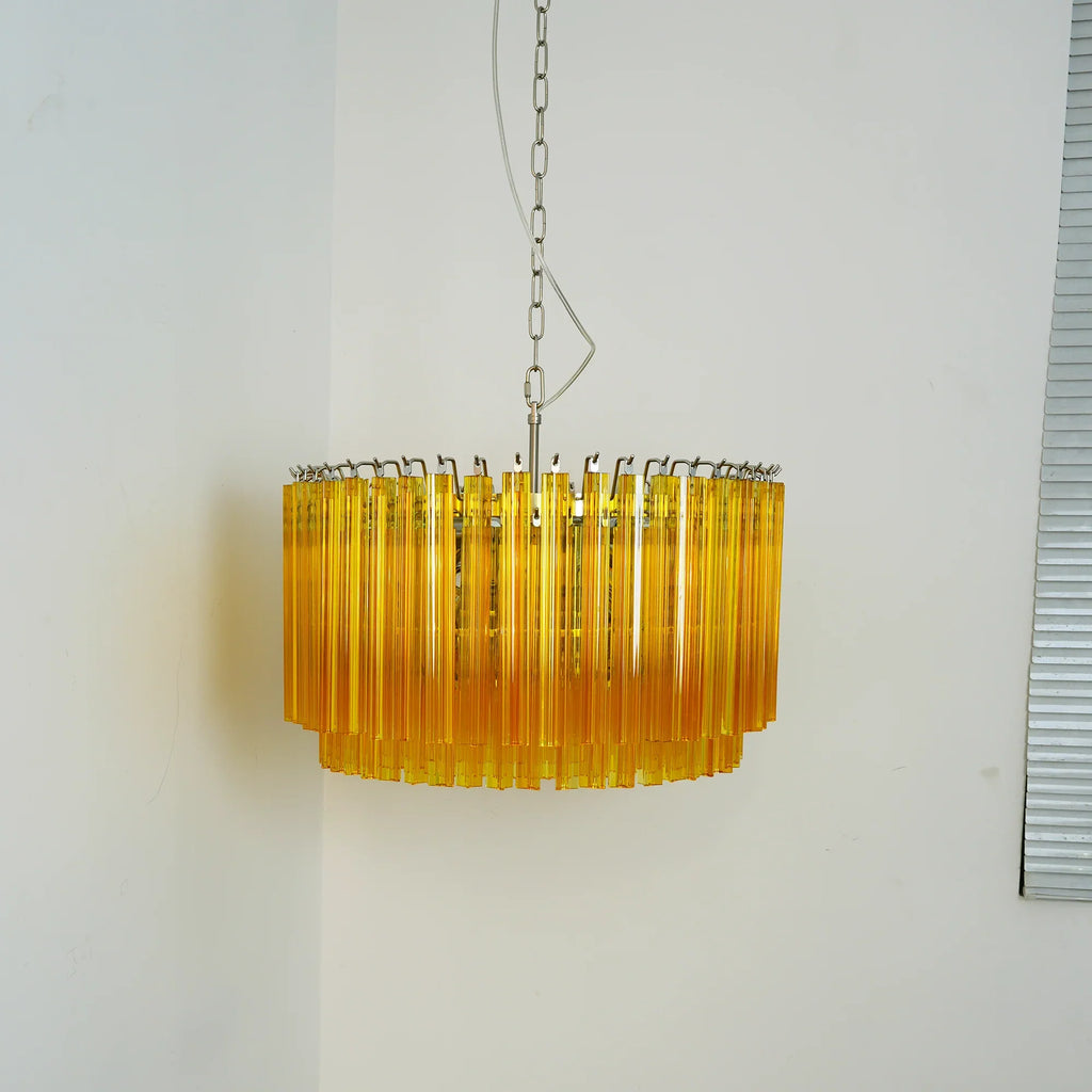 Murano Round Prisms Amber Chandelier product image