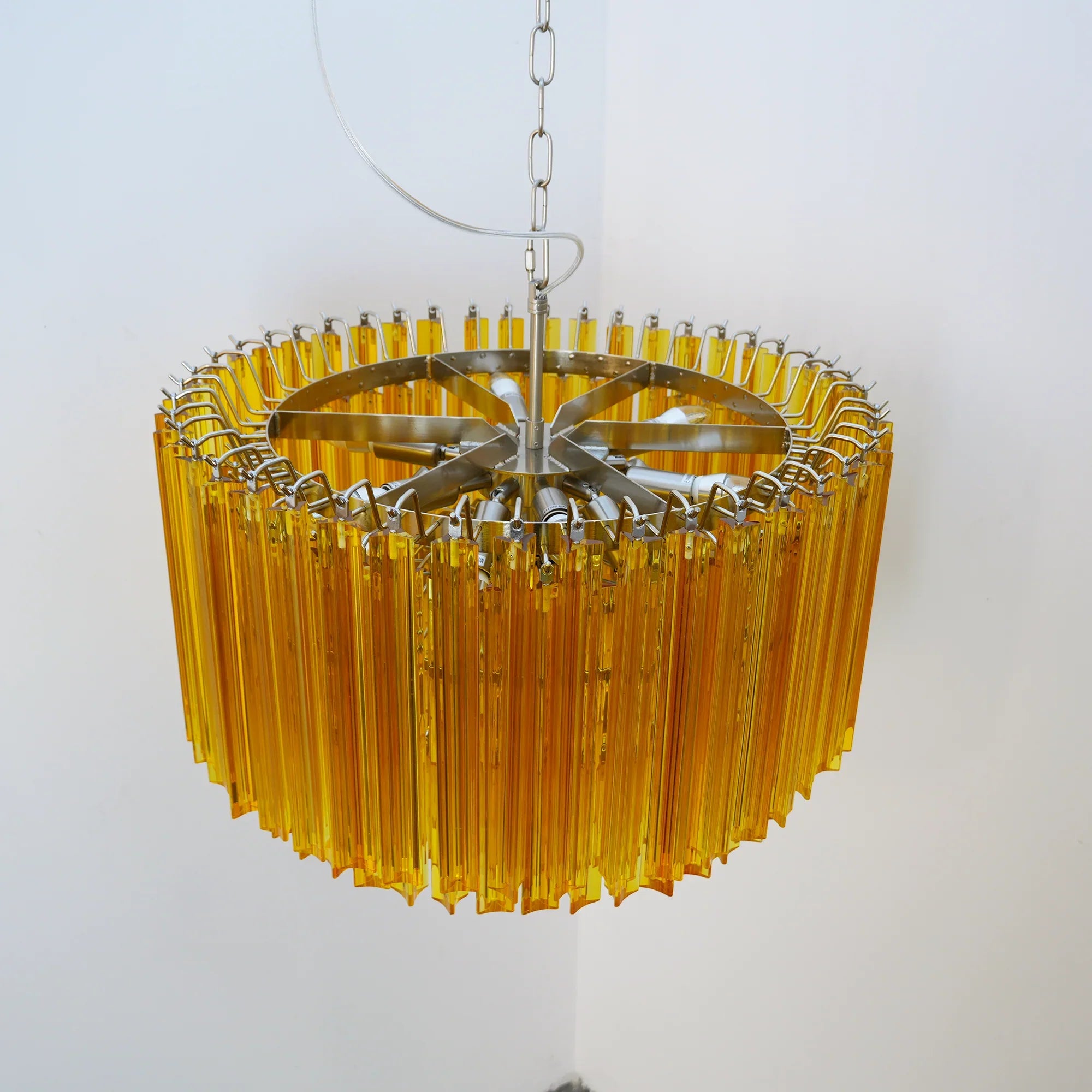 Murano Round Prisms Amber Chandelier product image