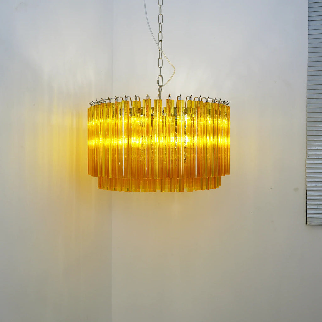 Murano Round Prisms Amber Chandelier product image