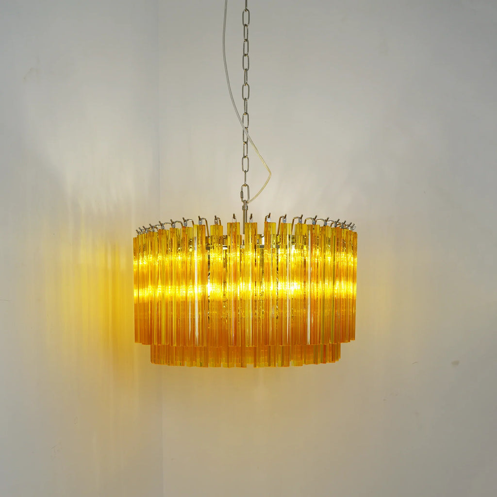 Murano Round Prisms Amber Chandelier product image