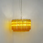 Murano Round Prisms Amber Chandelier product image