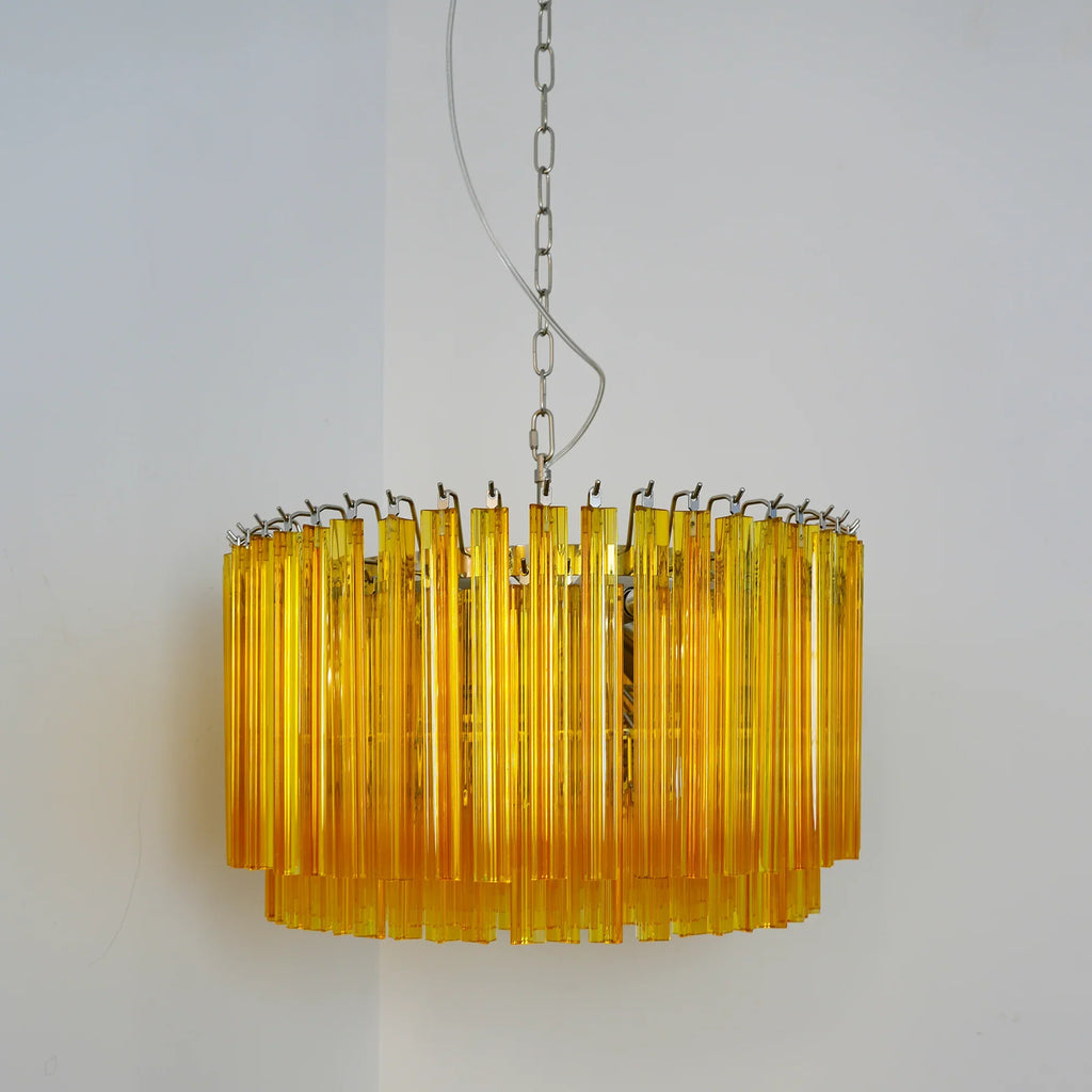 Murano Round Prisms Amber Chandelier product image