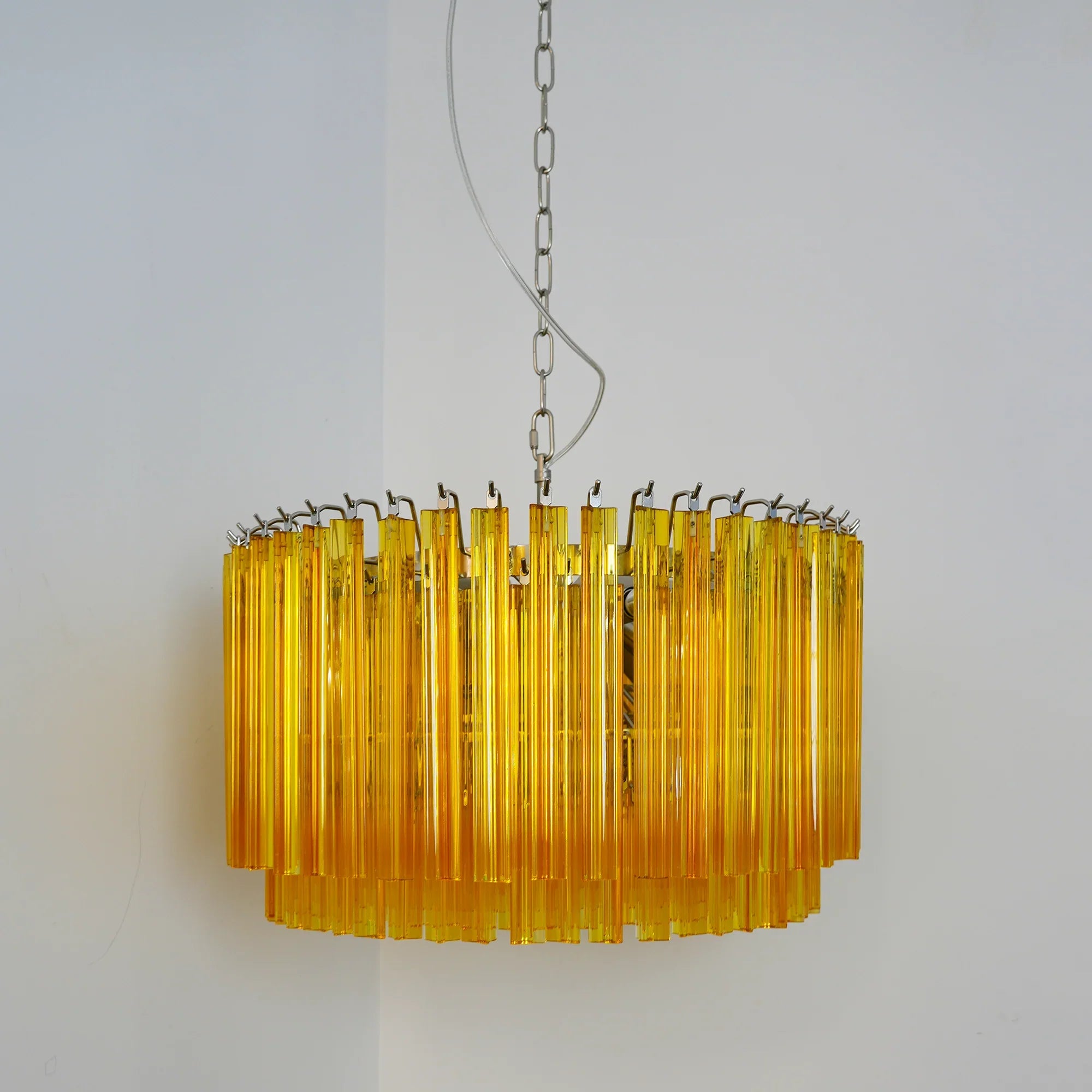 Murano Round Prisms Amber Chandelier product image